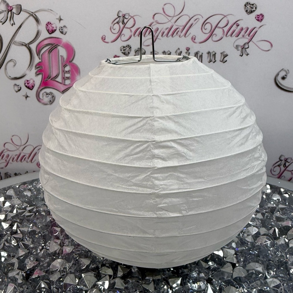 Light up lantern Round White Paper Lantern battery operated multi color rainbow